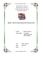 Đồ án điện   điện tử thiết kế mạch đồng hồ đo thời gian thực