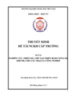 Đề tài nghiên cứu khoa học cấp trường nghiên cứu, thiết kế, chế tạo thiết bị đo nồng độ khí nh3 cho các trại gà công nghiệp
