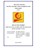 Đồ án tốt nghiệp ngành điện thiết kế cung cấp điện cho giảng đường đại học 9 tầng