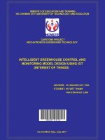 (Đồ Án Hcmute) Intelligent Greenhouse Control And Monitoring Model Design Using Iot ( Internet Of Things).Pdf