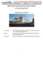 Biện pháp thi công hệ giằng chống sạt lở và sàn thao tác