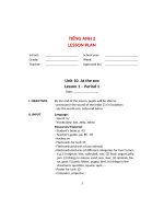 Global Success_Grade 2_Lesson plan Unit 10_Giáo án Unit 10
