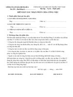 BIÊN BẢN XÁC NHẬN PHÂN CHIA CÔNG VIỆC