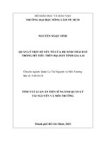 Quản lý một số yếu tố của hệ sinh thái đất trồng hồ tiêu trên địa bàn tỉnh Gia Lai