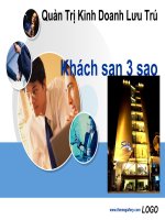 Tiểu Luận Thuyết Trình - Quản Trị Kinh Doanh Lưu Trú - Đề Tài  - Khách Sạn 3 Sao