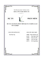 (Tiểu luận) dự án phần mềm đề tài xây dựng phần mềm quản lý khóa luận tốt nghiệp