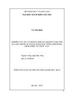 Nghiên cứu xử lý kháng khuẩn, kháng nấm cho da lợn thuộc sử dụng nano bạc tổng hợp bằng dịch chiết từ thực vật