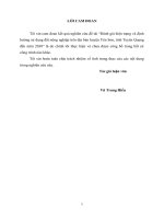 Đánh giá hiện trạng và định hướng sử dụng đất nông nghiệp trên địa bàn huyện Yên Sơn, tỉnh Tuyên Quang đến năm 2030