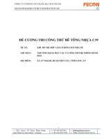Đề cương thi công thử bê tông nhựa C19