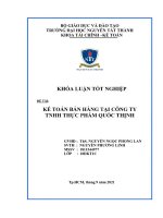 Kế toán bán hàng tại công ty tnhh thực phẩm quốc thịnh
