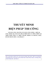 Biện pháp thi công khu dân cư nông thôn, Thi công xây dựng công trình+ thiết bị, thuyết minh và bản vẽ