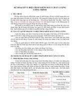 Kế hoạch và biện pháp quản lý chất lượng công trình