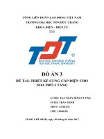 THIẾT KẾ CUNG CẤP ĐIỆN CHO NHÀ PHỐ 3 TẦNG SINH VIÊN TĐT