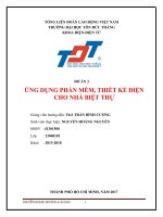 ỨNG DỤNG PHẦN MỀM, THIẾT KẾ ĐIỆN CHO NHÀ BIỆT THỰ