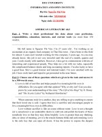 Tiểu luận Văn học Mỹ
