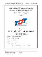 Đồ án thiết kế cung cấp điện cho biệt thự 1 lầu