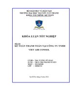 Kế toán thanh toán tại công ty tnhh viet air consol