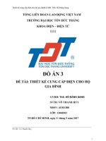 THIẾT KẾ CUNG CẤP ĐIỆN CHO HỘ GIA ĐÌNH SINH VIÊN TĐT