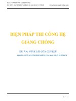 Biện pháp thi công hệ giằngchống WINK SÀI GÒN CENTER