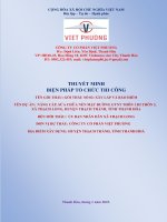 Thuyết minh biện pháp thi công nâng cấp sửa chữa nền mặt đường nông thôn