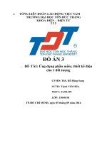 Ứng dụng phần mềm thiết kế điện cho một đối tượng