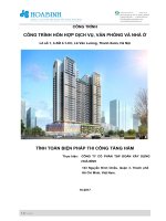 Biện pháp thi công tầng hầm, thuyết minh và bản vẽ