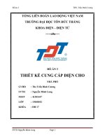 Đồ án 3 thiết kế cung cấp điện cho nhà phố