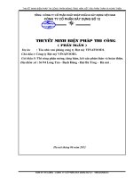 Biện pháp thi công phần ngầm tòa nhà văn phòng, thuyết minh và bản vẽ