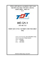 Đồ án tốt nghiệp thiết kế cung cấp điện cho biệt thự sinh viên TĐT