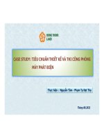 Tiêu chuẩn thiết kế và thi công phòng máy phát điện