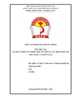 SỰ PHÁT TRIỂN CỦA KHOA HỌC KỸ THUẬT TÁC ĐỘNG ĐỐI VỚI NHÀ NƯỚC VÀ PHÁP LUẬT