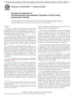ASTM D 2435 - 20   Standard Test Methods for OneDimensional Consolidation Properties of Soils Using Incremental Loading
