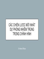 Các chiến lược mới nhất dự phòng nhiễm trùng trong chỉnh hình