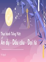 Ppt  THTV 6: Ẩn dụ   dấu ngoặc kép   đại từ