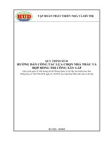 Hướng dẫn lựa chọn nhà thầu, quản lý thi công, quản lý chi phí, bảo hộ lao động