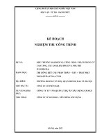 Kế hoạch đo đạc quan trắc và nghiệm thu công trình