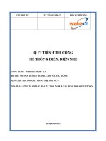 Quy trình thi công hệ thống điện, điện nhẹ, điều hòa thông gió và cấp thoát nước