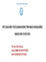 KẾT QUẢ ĐIỀU TRỊ DỊ DẠNG ĐỘNG TĨNH MẠCH NGOẠI BIÊN BẰNG CỒN TUYỆT ĐỐI