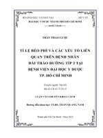 Tỉ lệ béo phì và các yếu tố liên quan trên bệnh nhân đái tháo đường típ 2 tại bệnh viện đại học y dược thành phố hồ chí minh