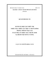 đánh giá hiệu quả điều trị thiếu máu thiếu sắt nhẹ và trung bình trong thời kỳ hậu sản ở sản phụ có thiếu máu trước sinh tại bệnh viện hùng vương