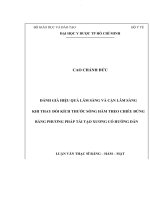 Đánh giá hiệu quả lâm sàng và cận lâm sàng khi thay đổi kích thước sống hàm theo chiều đứng bằng phương pháp tái tạo xương có hướng dẫn