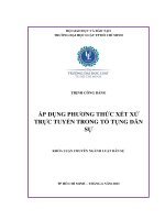 Áp dụng phương thức xét xử trực tuyến trong tố tụng dân s
