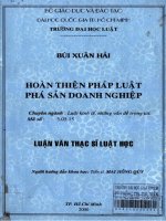 Hoàn thiện pháp luật phá sản doanh nghiệp