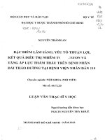 Đặc điểm lâm sàng, yếu tố thuận lợi, kết quả điều trị nhiễm toan ceton và tăng áp lực thẩm thấu trên bệnh nhân đái tháo đường tại bệnh viện nhân dân 115