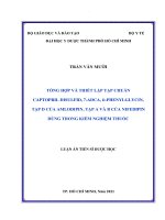 Tổng hợp và thiết lập tạp chuẩn captopril disulfid, 7 adca, d phenylglycin, tạp d của amlodipin, tạp a và b của nifedipin dùng trong kiểm nghiệm thuốc