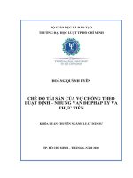 Chế độ tài sản của vợ chồng theo luật định – những vấn đề pháp lý và thực tiễn