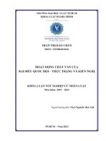 Hoạt động chất vấn của đại biểu quốc hội – thực trạng và kiến nghị