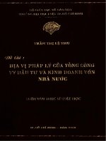 Đại vị pháp lý của tổng công ty đầu tư và kinh doanh vốn nhà nước