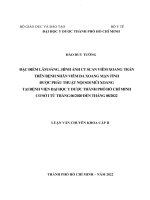đặc điểm lâm sàng, hình ảnh ct scan viêm xoang trán trên bệnh nhân viêm đa xoang mạn tính được phẫu thuật nội soi mũi xoang tại bệnh viện đại học y dược thành phố hồ chí minh cơ sở 1 từ tháng 06