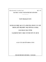 đánh giá hiệu quả của phương pháp cấy chỉ trong hỗ trợ điều trị viêm da cơ địa giai đoạn mạn tính tại bệnh viện y học cổ truyền tp hcm